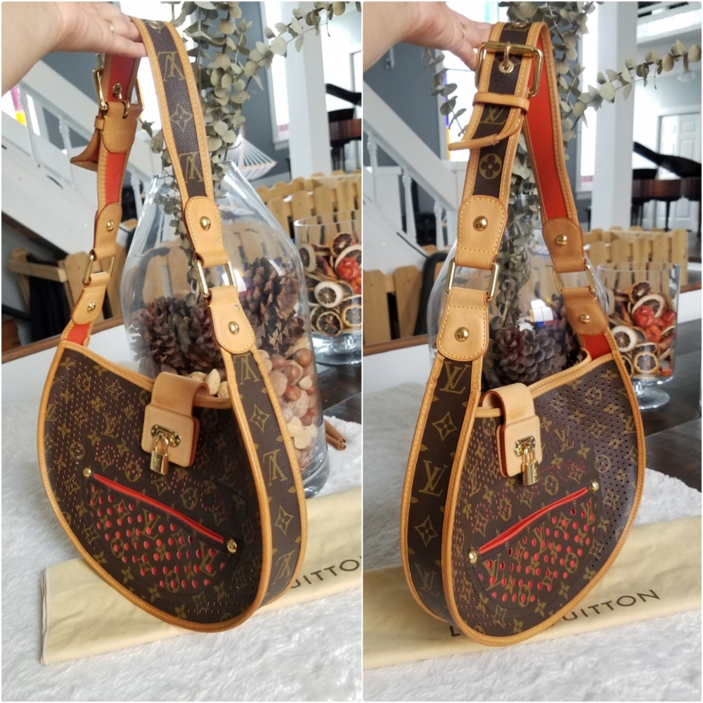 💕VERY RARE LV Limited Edition PerforatedDemi Lune